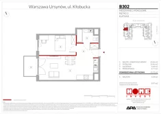 Mieszkanie, 45,03 m², 2 pokoje, piętro 3, oferta nr B302