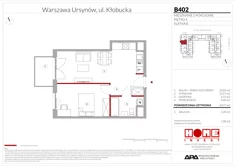 Mieszkanie, 44,97 m², 2 pokoje, piętro 4, oferta nr B402