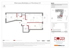 Mieszkanie, 64,03 m², 3 pokoje, piętro 3, oferta nr A11