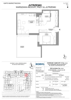 Mieszkanie, 51,70 m², 2 pokoje, parter, oferta nr J/1/E/0/1