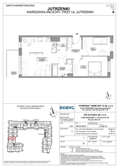 Mieszkanie, 59,84 m², 3 pokoje, piętro 1, oferta nr J/1/B/1/3