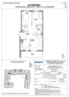 Mieszkanie, 60,00 m², 3 pokoje, piętro 2, oferta nr J/1/B/2/8