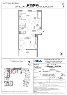 Mieszkanie, 58,98 m², 3 pokoje, piętro 1, oferta nr J/1/C/1/3