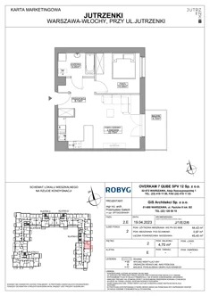 Mieszkanie, 44,43 m², 2 pokoje, piętro 2, oferta nr J/1/E/2/6