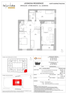 Apartament inwestycyjny, 79,39 m², 4 pokoje, piętro 3, oferta nr LEG/C/3/4