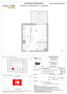 Apartament inwestycyjny, 33,30 m², 1 pokój, piętro 1, oferta nr LEG/D/1/1