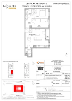 Apartament inwestycyjny, 72,62 m², 3 pokoje, piętro 10, oferta nr LEG/D/10/5