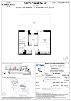 Mieszkanie, 53,66 m², 3 pokoje, piętro -1, oferta nr OK6/A/-1/3