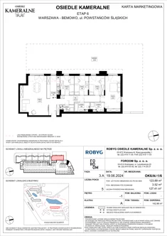 Mieszkanie, 123,89 m², 5 pokoi, piętro -1, oferta nr OK6/A/-1/6