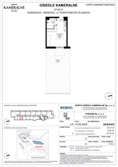 Mieszkanie, 27,31 m², 1 pokój, parter, oferta nr OK6/A/0/5