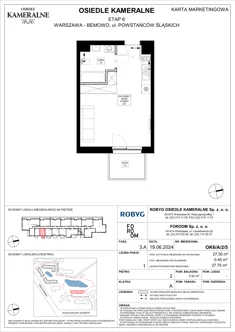 Mieszkanie, 27,30 m², 1 pokój, piętro 2, oferta nr OK6/A/2/5