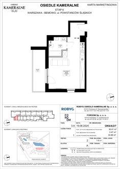 Mieszkanie, 30,41 m², 1 pokój, piętro 2, oferta nr OK6/A/2/7