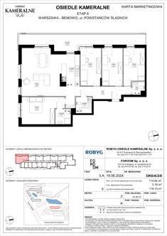 Mieszkanie, 114,92 m², 5 pokoi, piętro 2, oferta nr OK6/A/2/8