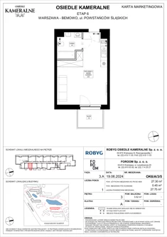 Mieszkanie, 27,30 m², 1 pokój, piętro 3, oferta nr OK6/A/3/5