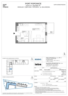 Mieszkanie, 28,59 m², 1 pokój, piętro 1, oferta nr PPO/W/A/1/3
