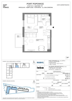 Mieszkanie, 45,20 m², 2 pokoje, piętro 1, oferta nr PPO/W/B/1/2