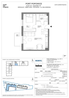 Mieszkanie, 45,20 m², 2 pokoje, piętro 2, oferta nr PPO/W/B/2/2