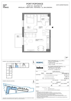 Mieszkanie, 45,10 m², 2 pokoje, piętro 7, oferta nr PPO/W/B/7/2