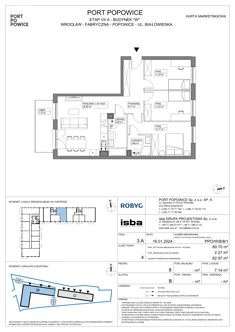 Mieszkanie, 80,70 m², 4 pokoje, piętro 8, oferta nr PPO/W/B/8/1