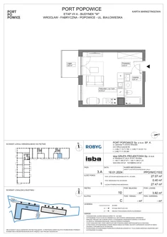 Mieszkanie, 27,07 m², 1 pokój, piętro 10, oferta nr PPO/W/C/10/2