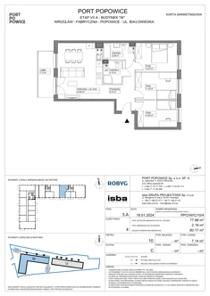 Mieszkanie, 77,98 m², 4 pokoje, piętro 10, oferta nr PPO/W/C/10/4