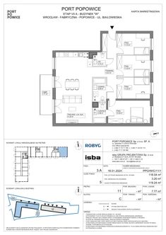 Mieszkanie, 116,04 m², 5 pokoi, piętro 11, oferta nr PPO/W/C/11/1