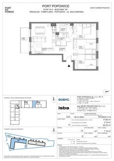 Mieszkanie, 77,85 m², 4 pokoje, piętro 11, oferta nr PPO/W/C/11/4