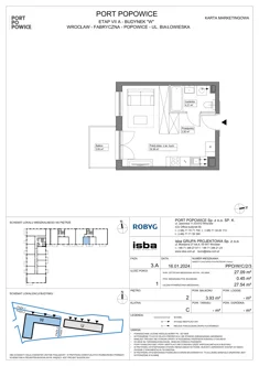 Mieszkanie, 27,09 m², 1 pokój, piętro 2, oferta nr PPO/W/C/2/3
