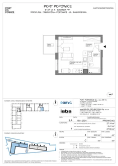 Mieszkanie, 27,14 m², 1 pokój, piętro 4, oferta nr PPO/W/C/4/2