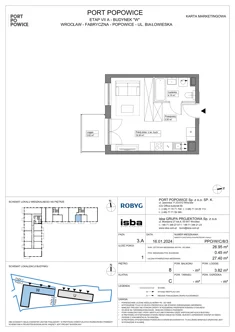 Mieszkanie, 26,95 m², 1 pokój, piętro 8, oferta nr PPO/W/C/8/3