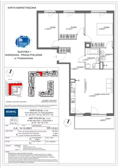 Mieszkanie, 86,16 m², 4 pokoje, piętro 2, oferta nr PP/1/C/2/1