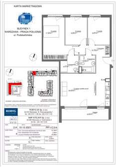 Mieszkanie, 81,50 m², 4 pokoje, piętro 3, oferta nr PP/1/C/3/4