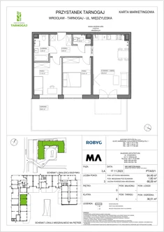 Mieszkanie, 64,49 m², 3 pokoje, parter, oferta nr PT/A/0/1