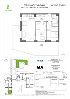 Mieszkanie, 59,40 m², 3 pokoje, parter, oferta nr PT/A/0/3