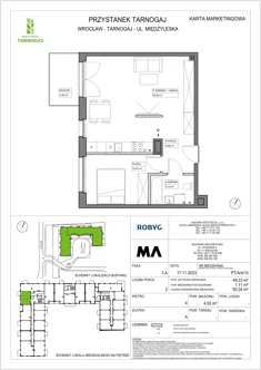 Mieszkanie, 49,23 m², 2 pokoje, piętro 4, oferta nr PT/A/4/10