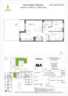 Mieszkanie, 65,84 m², 3 pokoje, parter, oferta nr PT/B/0/3