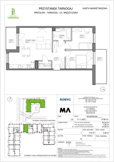 Mieszkanie, 65,84 m², 3 pokoje, piętro 1, oferta nr PT/B/1/3