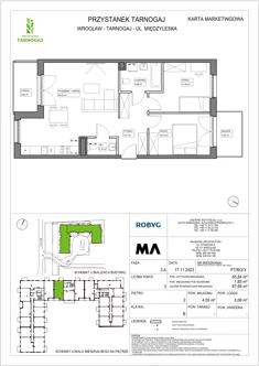 Mieszkanie, 65,84 m², 3 pokoje, piętro 2, oferta nr PT/B/2/3