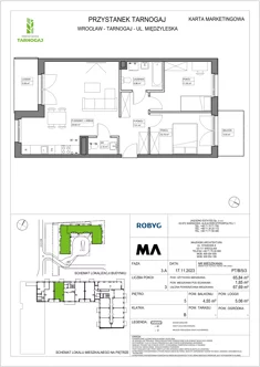 Mieszkanie, 65,84 m², 3 pokoje, piętro 5, oferta nr PT/B/5/3