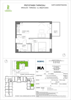 Mieszkanie, 40,68 m², 2 pokoje, piętro 1, oferta nr PT/C/1/4