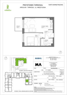 Mieszkanie, 37,05 m², 2 pokoje, piętro 1, oferta nr PT/C/1/7