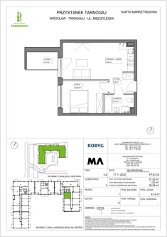 Mieszkanie, 37,55 m², 2 pokoje, piętro 1, oferta nr PT/C/1/8