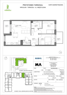 Mieszkanie, 65,84 m², 3 pokoje, piętro 1, oferta nr PT/C/1/9