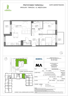 Mieszkanie, 65,84 m², 3 pokoje, piętro 2, oferta nr PT/C/2/9