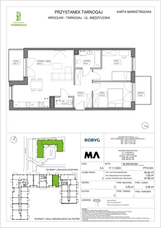 Mieszkanie, 65,84 m², 3 pokoje, piętro 3, oferta nr PT/C/3/9