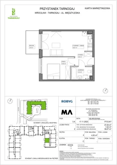 Mieszkanie, 37,05 m², 2 pokoje, piętro 4, oferta nr PT/C/4/7