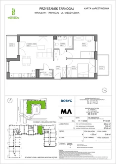 Mieszkanie, 65,84 m², 3 pokoje, piętro 4, oferta nr PT/C/4/9