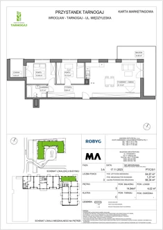 Mieszkanie, 64,97 m², 3 pokoje, piętro 5, oferta nr PT/C/5/1