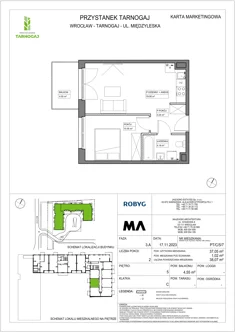 Mieszkanie, 37,05 m², 2 pokoje, piętro 5, oferta nr PT/C/5/7