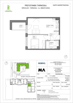 Mieszkanie, 37,55 m², 2 pokoje, piętro 5, oferta nr PT/C/5/8